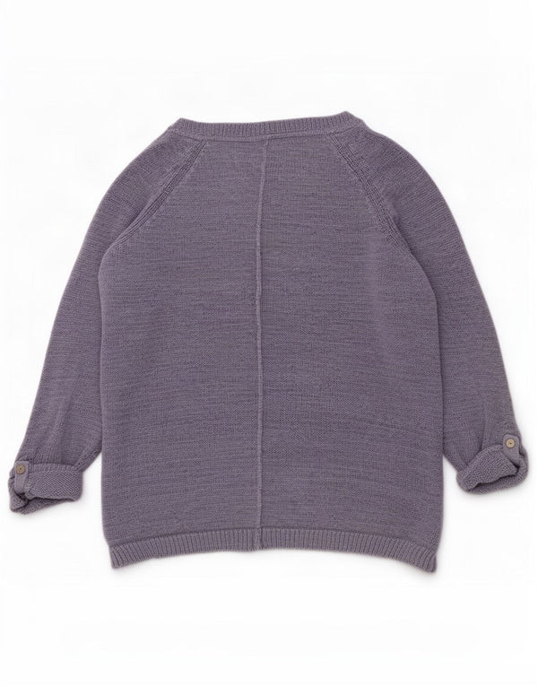 White Stuff Maglione da donna con scollo a barchetta UK 14 Large Blue Linen