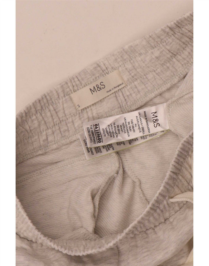Pantaloni da tuta da uomo Marks & Spencer piccoli in cotone chiazzato grigio