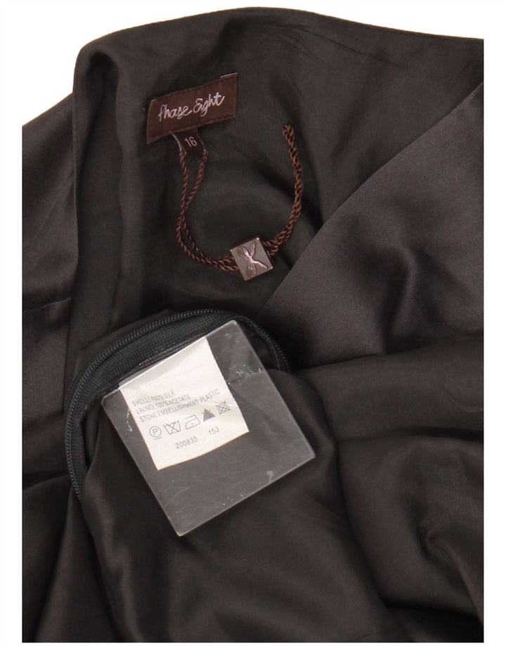 Abito a trapezio senza maniche da donna Phase Eight UK 16 Grande seta grigia