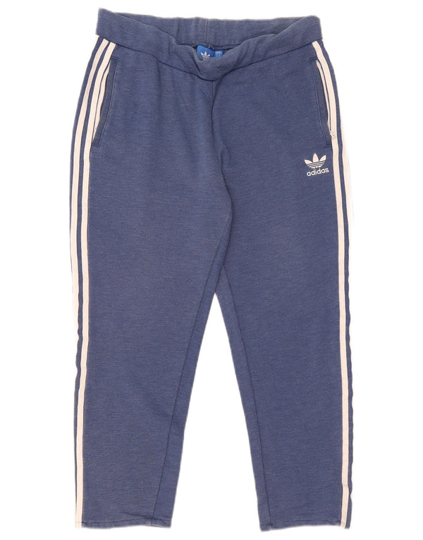 Pantaloni da tuta Adidas Capri da donna UK 16 Large Blu Poliestere