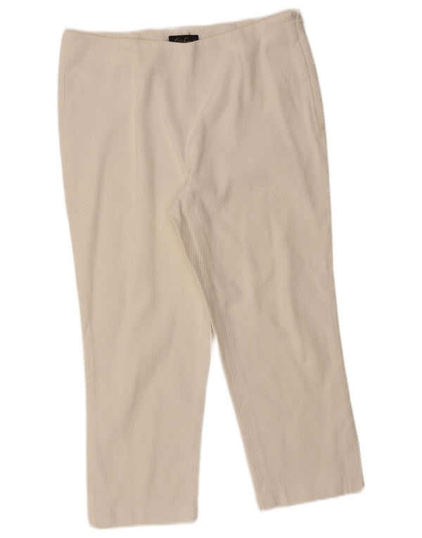 Pantaloni Capri da donna Luisa Spagnoli IT 44 Medium W30 L21 Cotone bianco