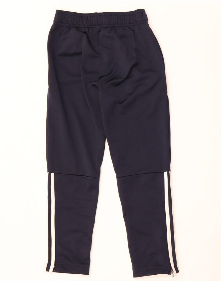 Pantaloni della tuta da ragazzo Adidas 7-8 anni in poliestere blu navy
