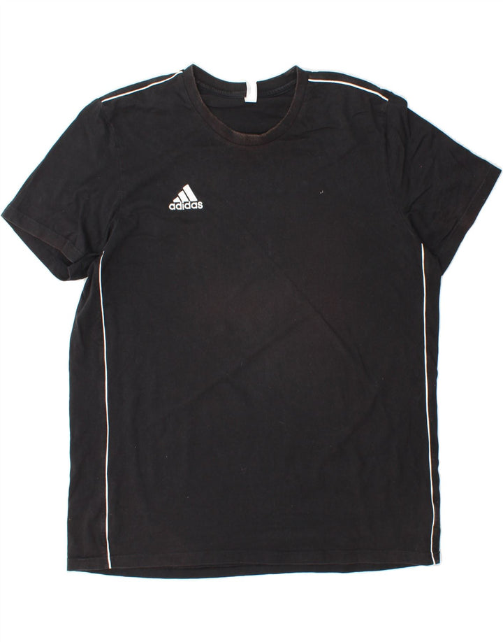 ADIDAS Mens T-Shirt Top XL Black Cotton Vintage Adidas and Second-Hand Adidas from Messina Hembry 