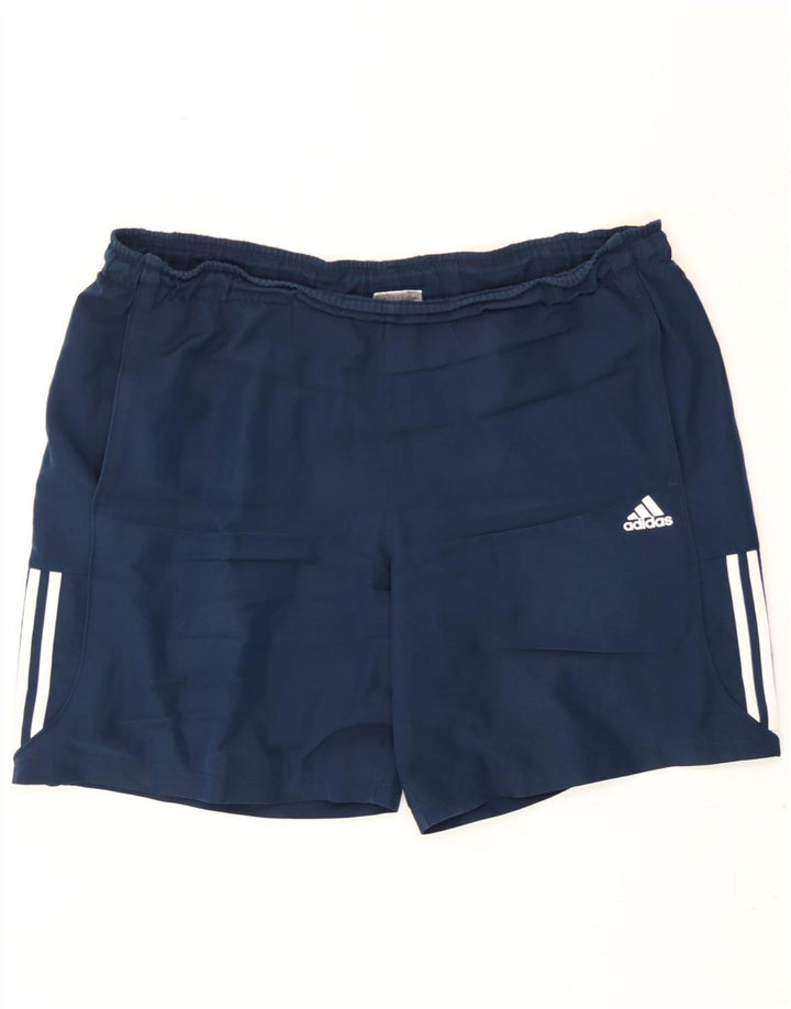 Pantaloncini sportivi Adidas Climalite da uomo XL in poliestere blu navy