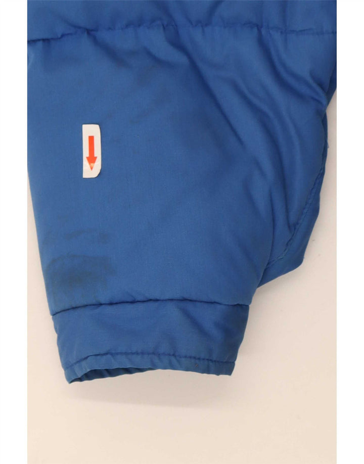Creation Giacca imbottita con cappuccio da uomo IT 50 Large Blu Poliestere
