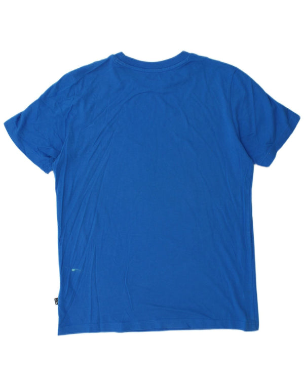 T-shirt grafica da uomo Puma Italia Top piccola in cotone blu