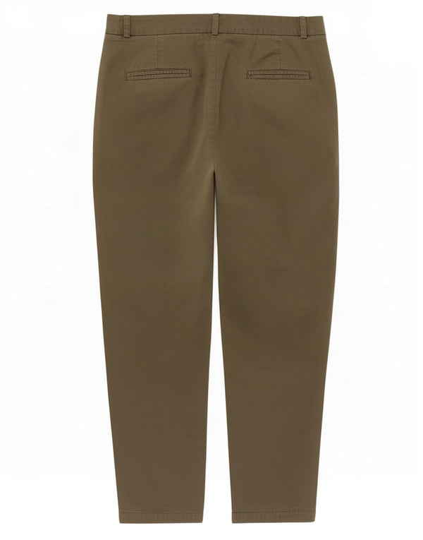Pantaloni chino affusolati da donna Marks & Spencer UK 18 XL W38 L28 Cotone kaki