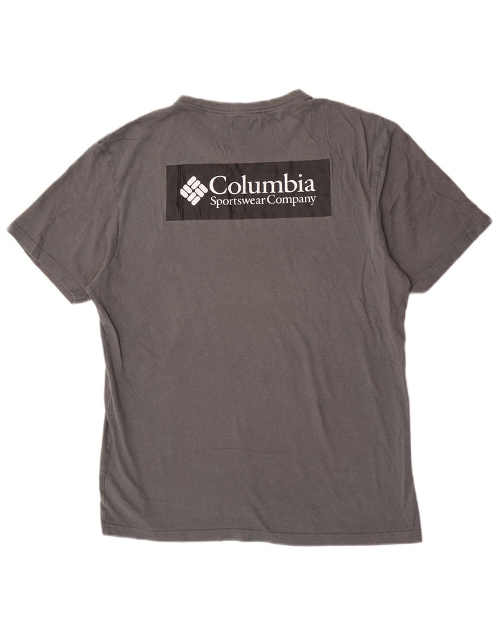 T-shirt grafica da uomo Columbia Top in cotone grigio medio