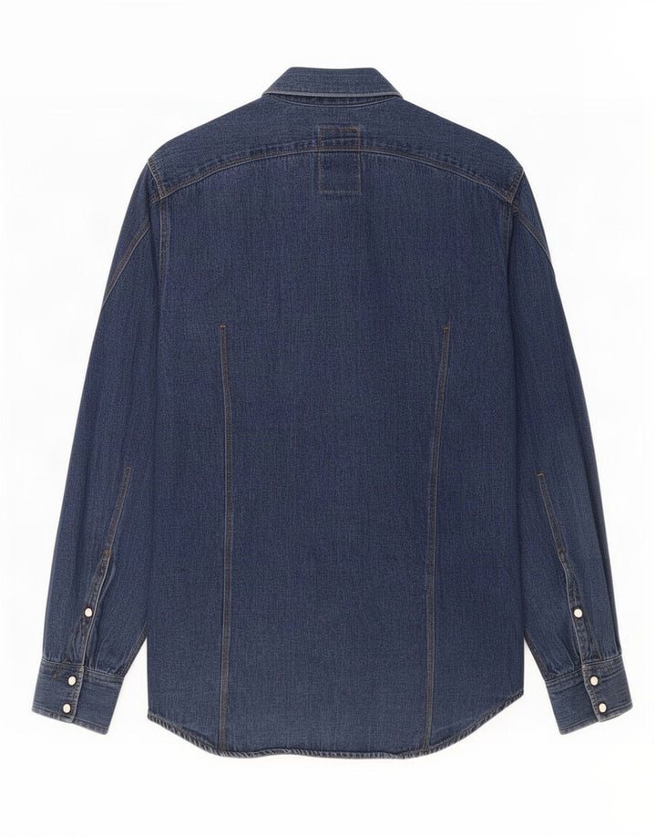 Camicia di jeans da uomo G-Star grande in cotone blu navy