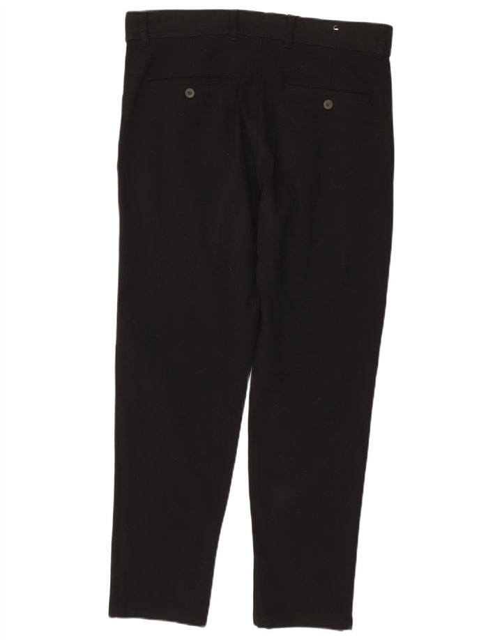 Pantaloni chino slim da uomo Zara EU 40 medio W31 L29 poliestere nero