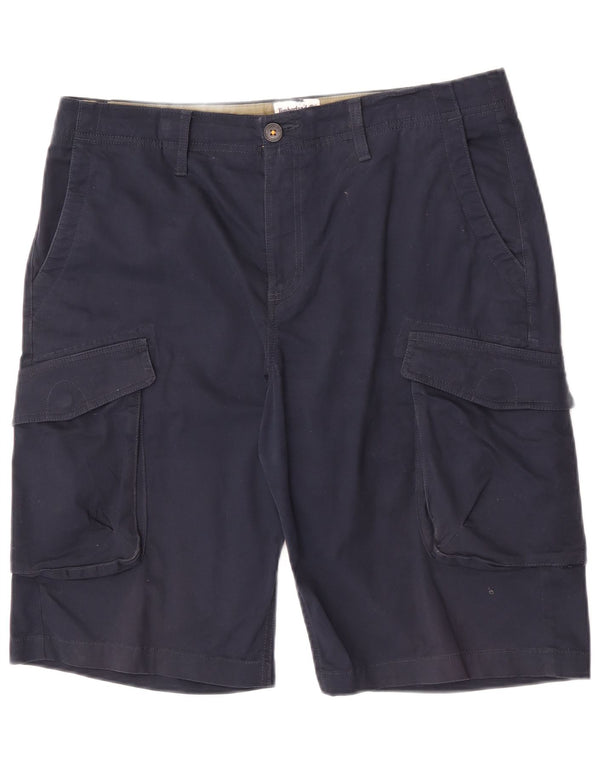 Pantaloncini cargo da uomo Timberland W34 Large in cotone blu navy