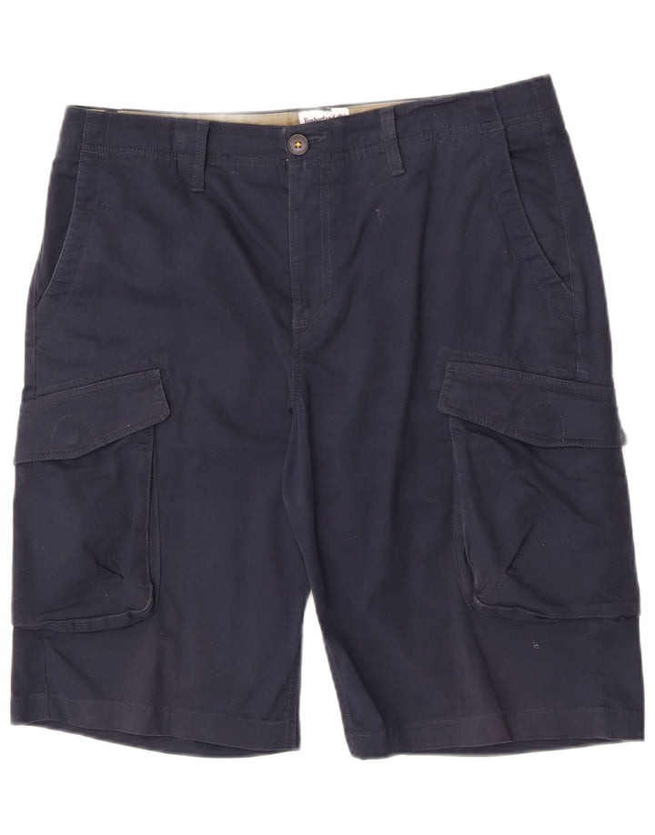 Pantaloncini cargo da uomo Timberland W34 Large in cotone blu navy