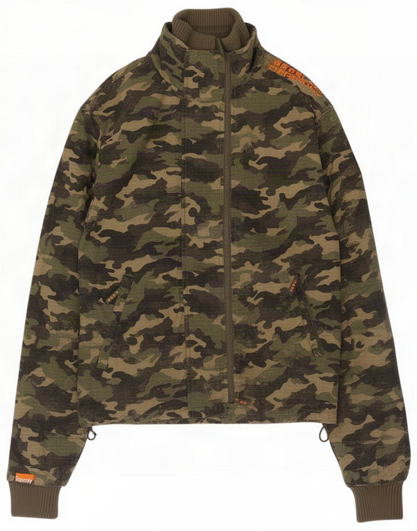 Giacca a vento da donna Superdry UK 18 XL Verde mimetico