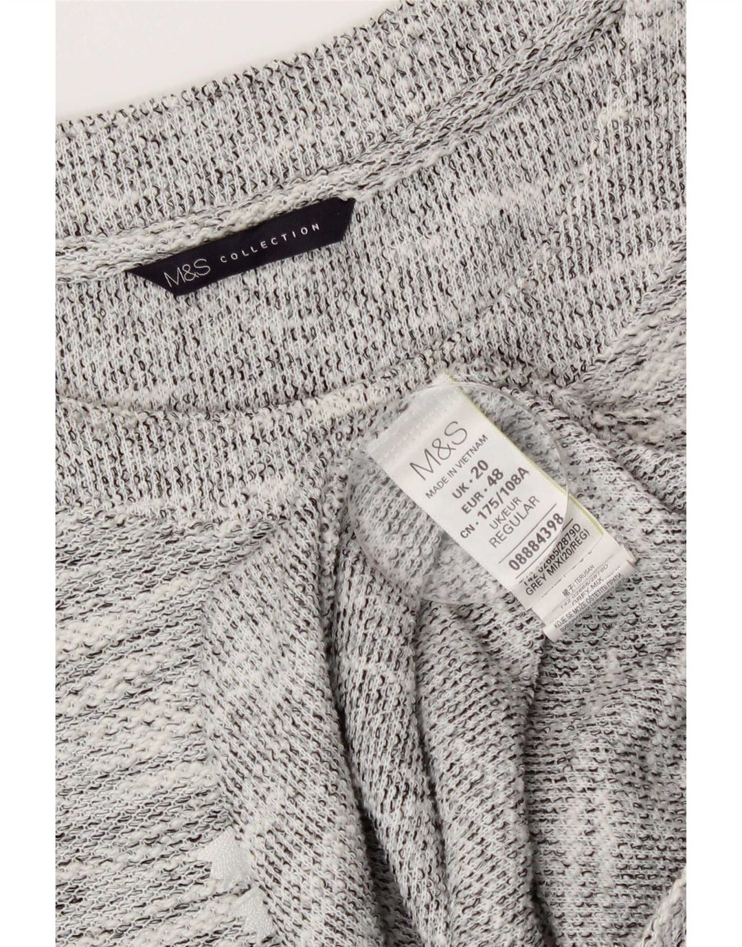 Abito a trapezio con maniche a 3/4 da donna Marks & Spencer UK 20 2XL Grigio chiazzato