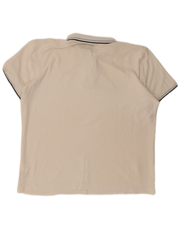 Polo da uomo Lotto 2XL in cotone bianco