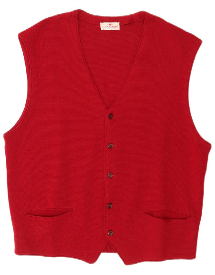 Gilet Uomo in Maglia Il Granchio Rosso Medio Lana