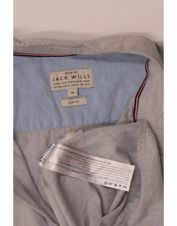 Camicia slim fit da uomo Jack Wills in cotone grigio medio