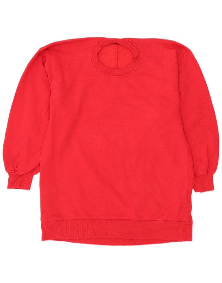 Felpa oversize da donna Zara UK 10 piccola in cotone rosso