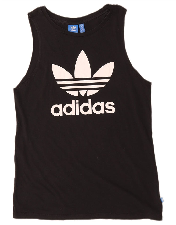 Canotta grafica da donna Adidas UK 8 piccola nera