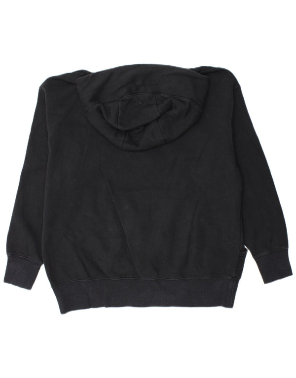 Felpa con cappuccio oversize da donna NIKE UK 10 piccola in cotone nero