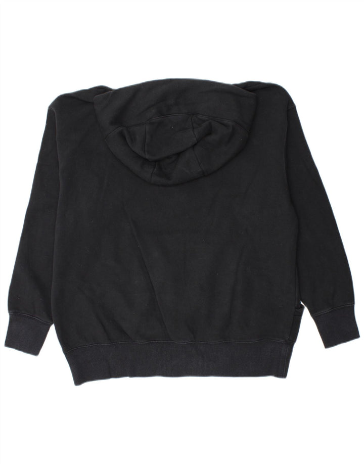 Felpa con cappuccio oversize da donna NIKE UK 10 piccola in cotone nero