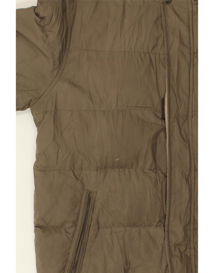 TIMBERLAND Boys Padded Jacket 13-14 Years Khaki Polyester Vintage Timberland and Second-Hand Timberland from Messina Hembry 