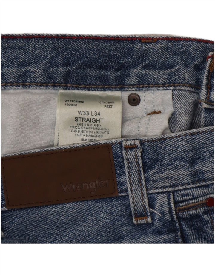 Jeans dritti da uomo Wrangler W33 L34 cotone blu
