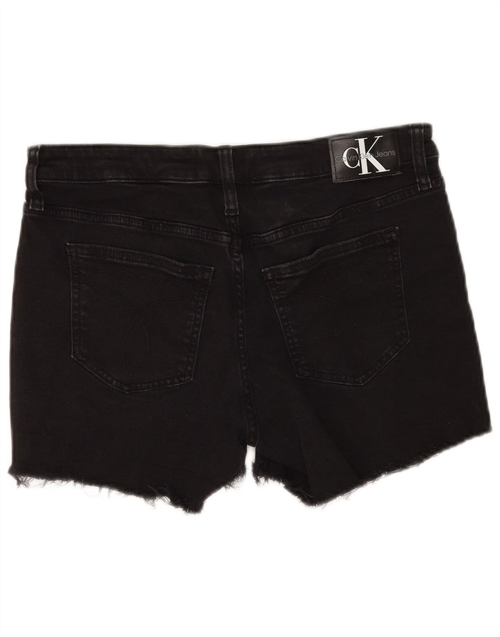 Pantaloncini di jeans da donna Calvin Klein W28 cotone nero medio