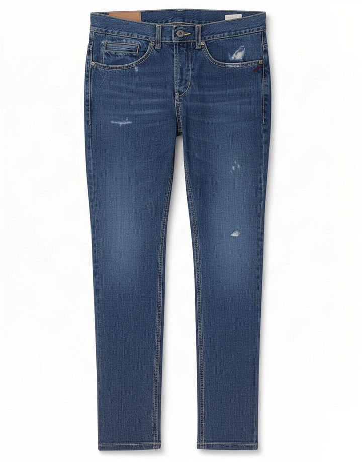 Dondup Jeans slim effetto consumato da donna W31 L29 cotone blu