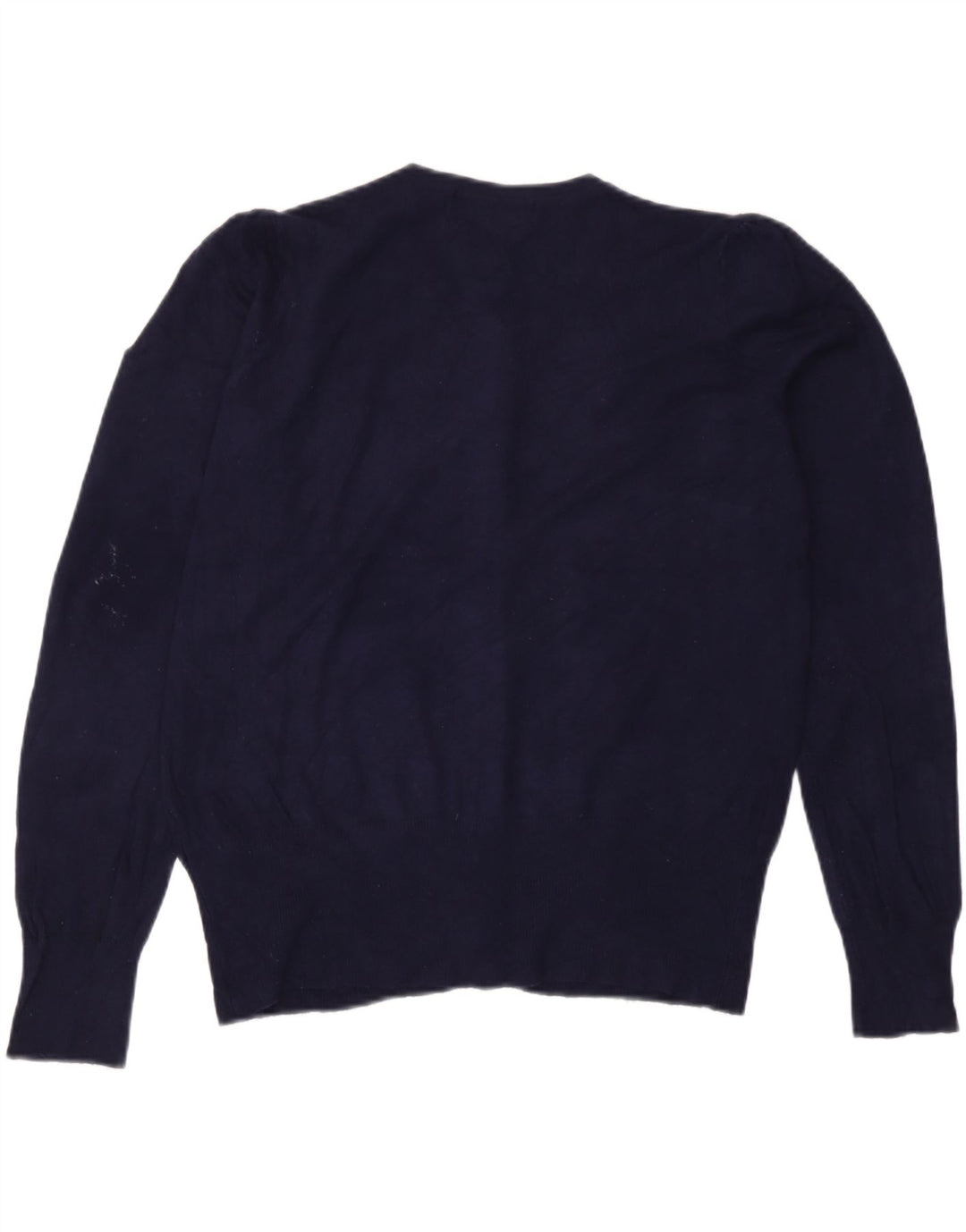 Maglione cardigan da donna Marks & Spencer UK 12 Viscosa blu navy medio