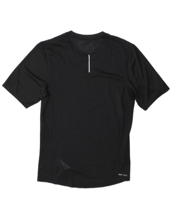 T-shirt da running Nike Dri Fit da uomo, piccola, in poliestere a righe nere