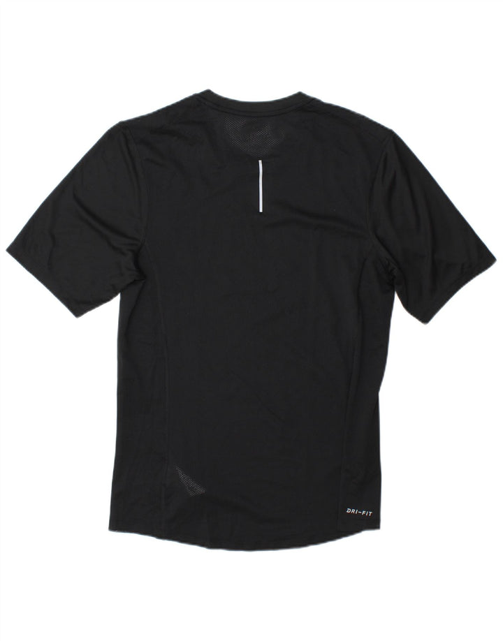 T-shirt da running Nike Dri Fit da uomo, piccola, in poliestere a righe nere