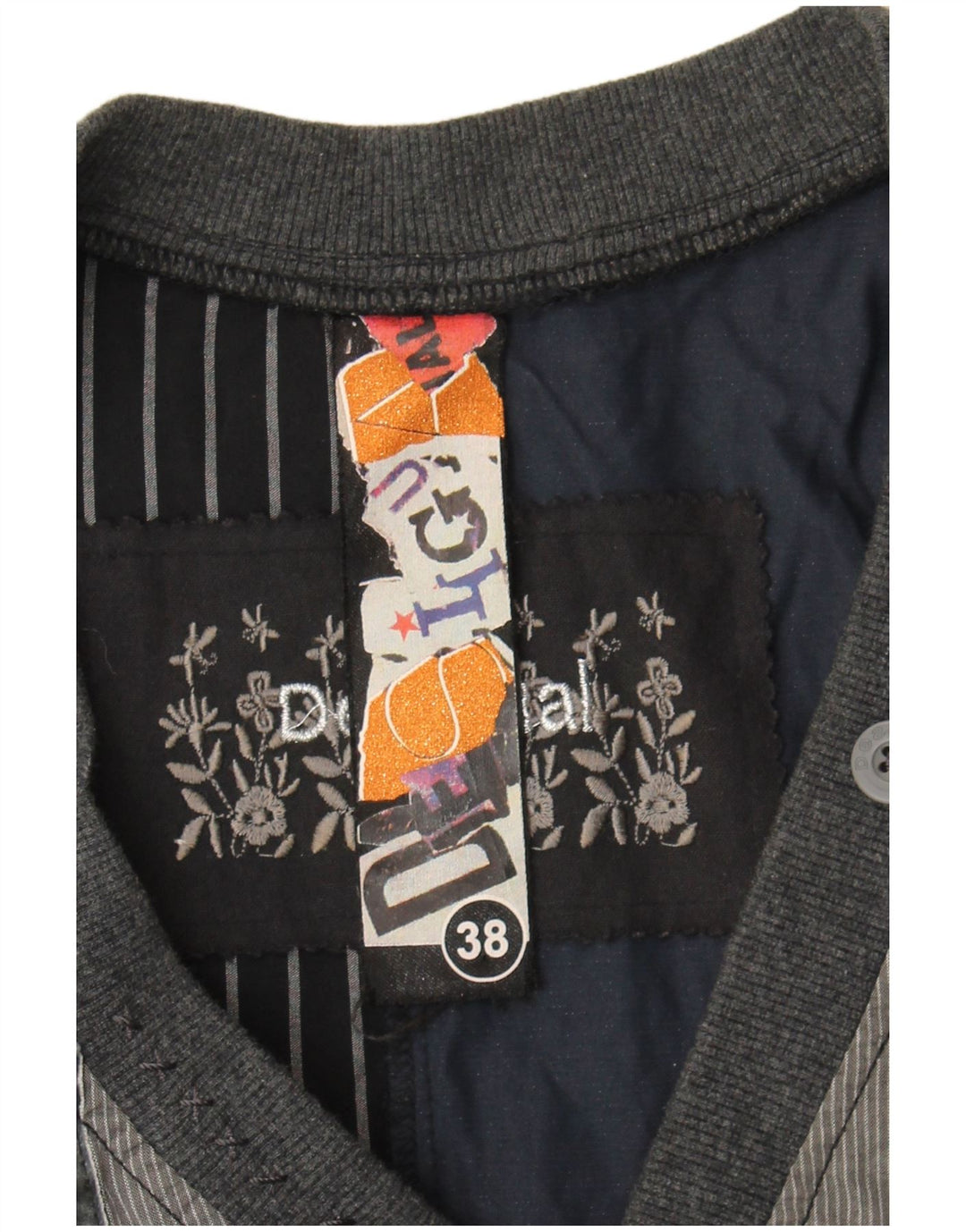Abito a palloncino a maniche lunghe da donna Desigual EU 38 Colorblock grigio medio