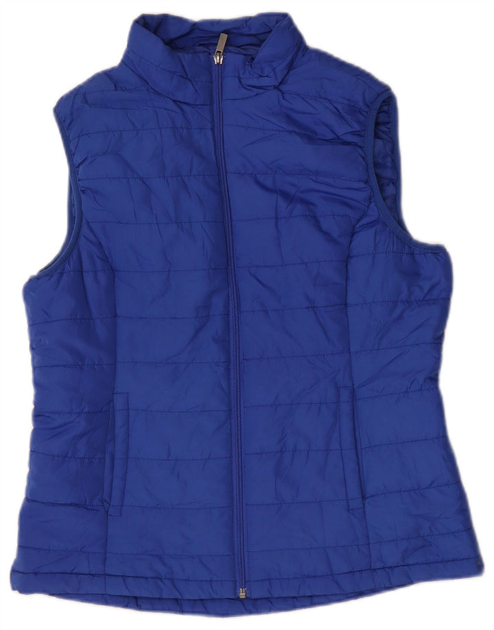 Gilet imbottito da donna Marks & Spencer UK 12 poliestere blu medio