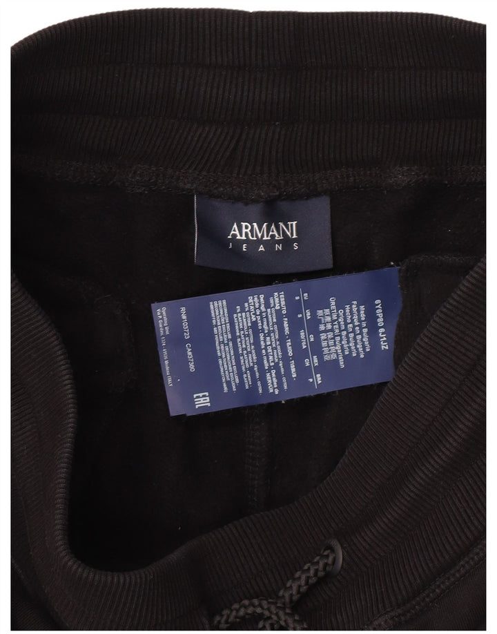 Pantaloni da tuta grafica da uomo Armani Joggers piccoli in cotone nero