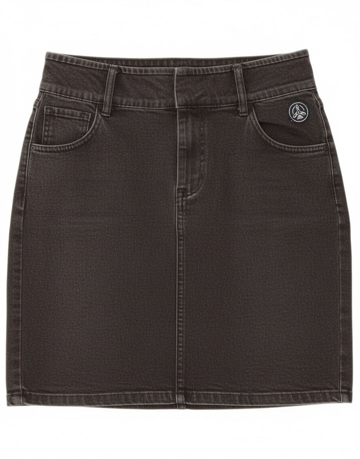 Gonna in denim Kappa da donna W26 piccola nera