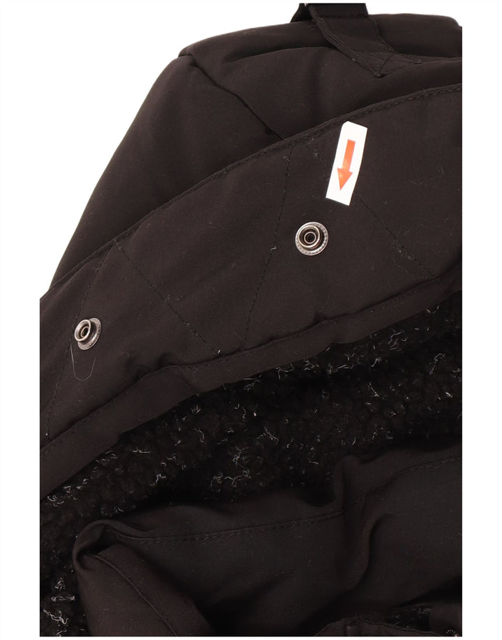 Giacca imbottita con cappuccio da donna Superdry UK 12 medio nero poliestere