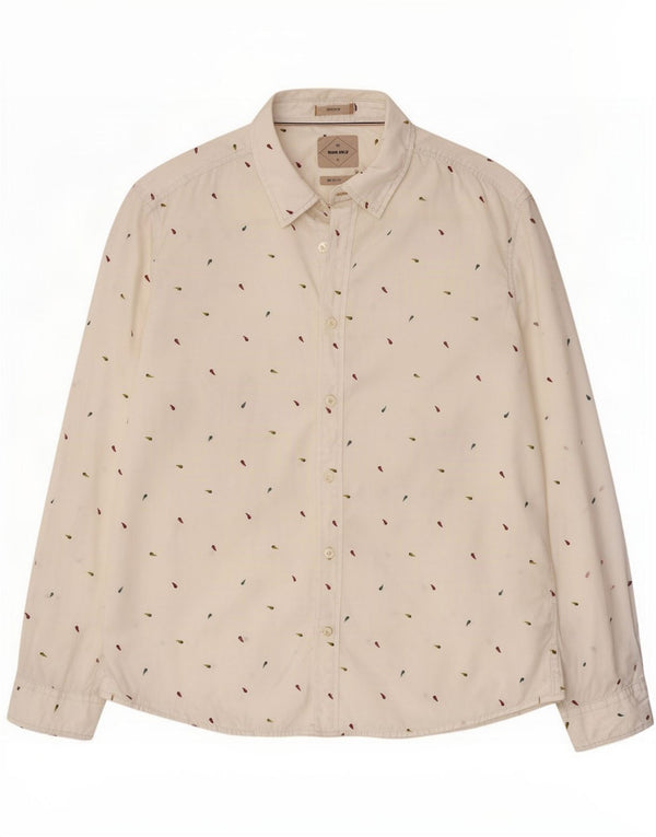 White Stuff Mens Classic Fit Shirt Large Spotted Cotton