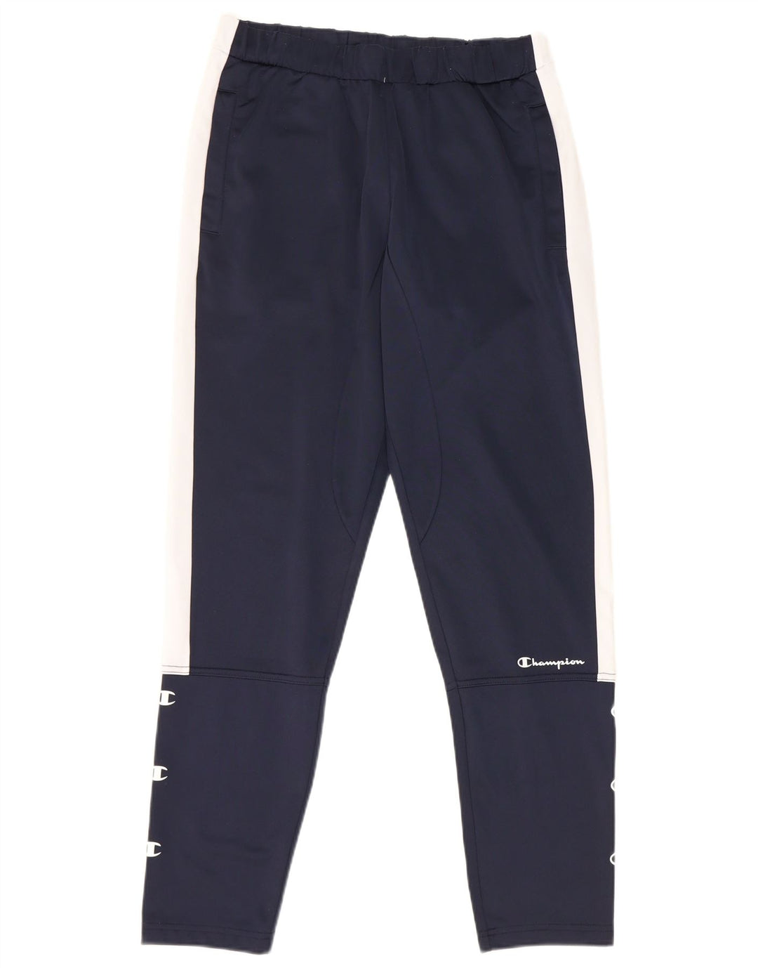 Pantaloni da tuta con grafica Champion da uomo piccoli color block blu navy