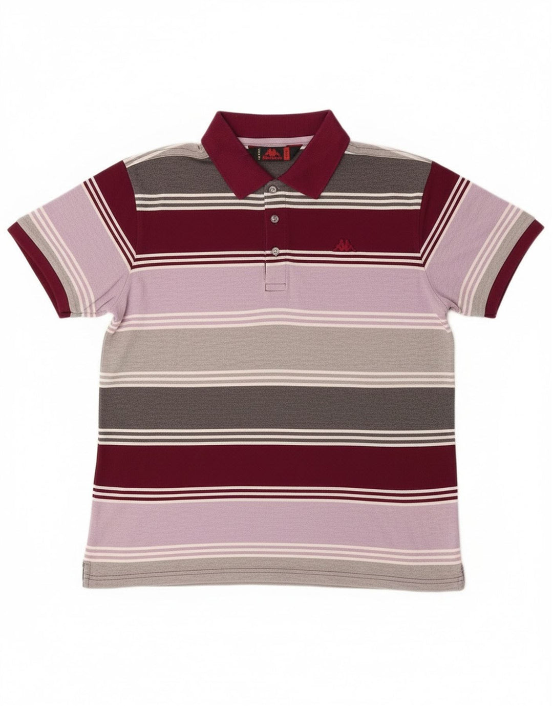 Polo Kappa Uomo Large in cotone rigato multicolore