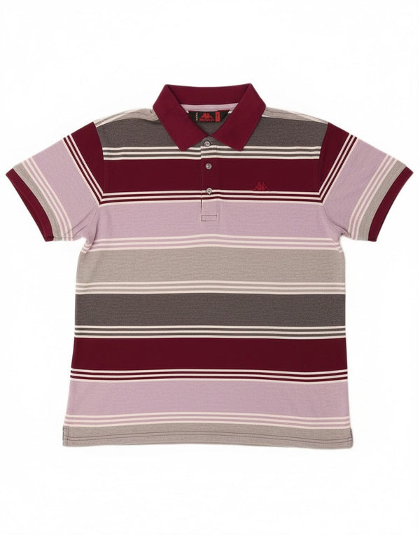 Polo Kappa Uomo Large in cotone rigato multicolore