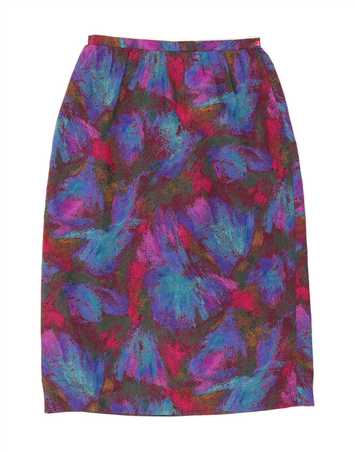 VINTAGE Womens Abstract Pattern Midi Skirt W28 Medium  Multicoloured Vintage Vintage and Second-Hand Vintage from Messina Hembry 