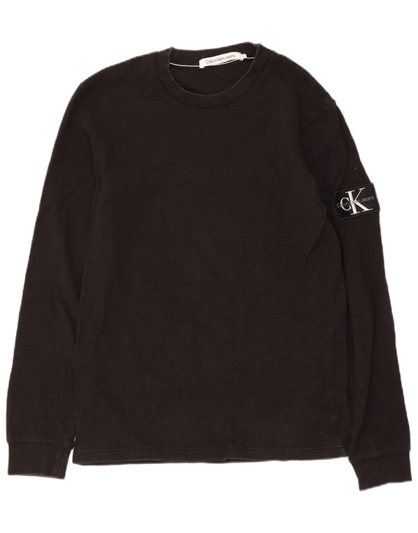 Calvin Klein Jeans Mens Top Long Sleeve Medium Black