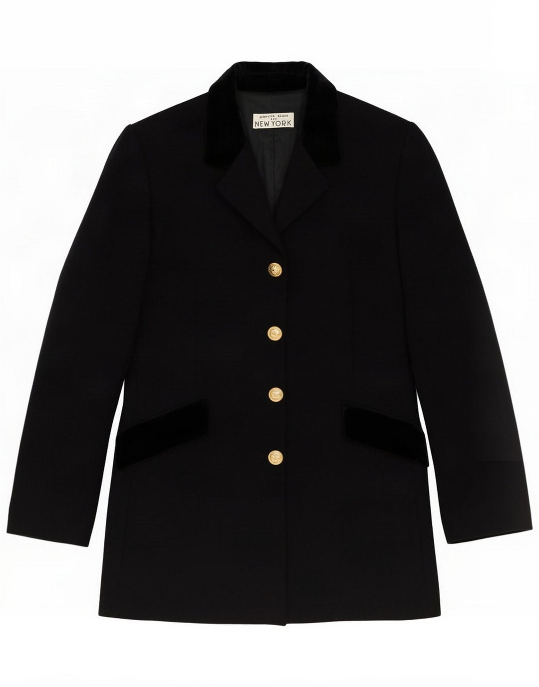 Giacca Blazer da Donna a 4 Bottoni Alberto Biani IT 40 Lana Nera Media