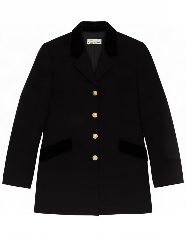Giacca Blazer da Donna a 4 Bottoni Alberto Biani IT 40 Lana Nera Media