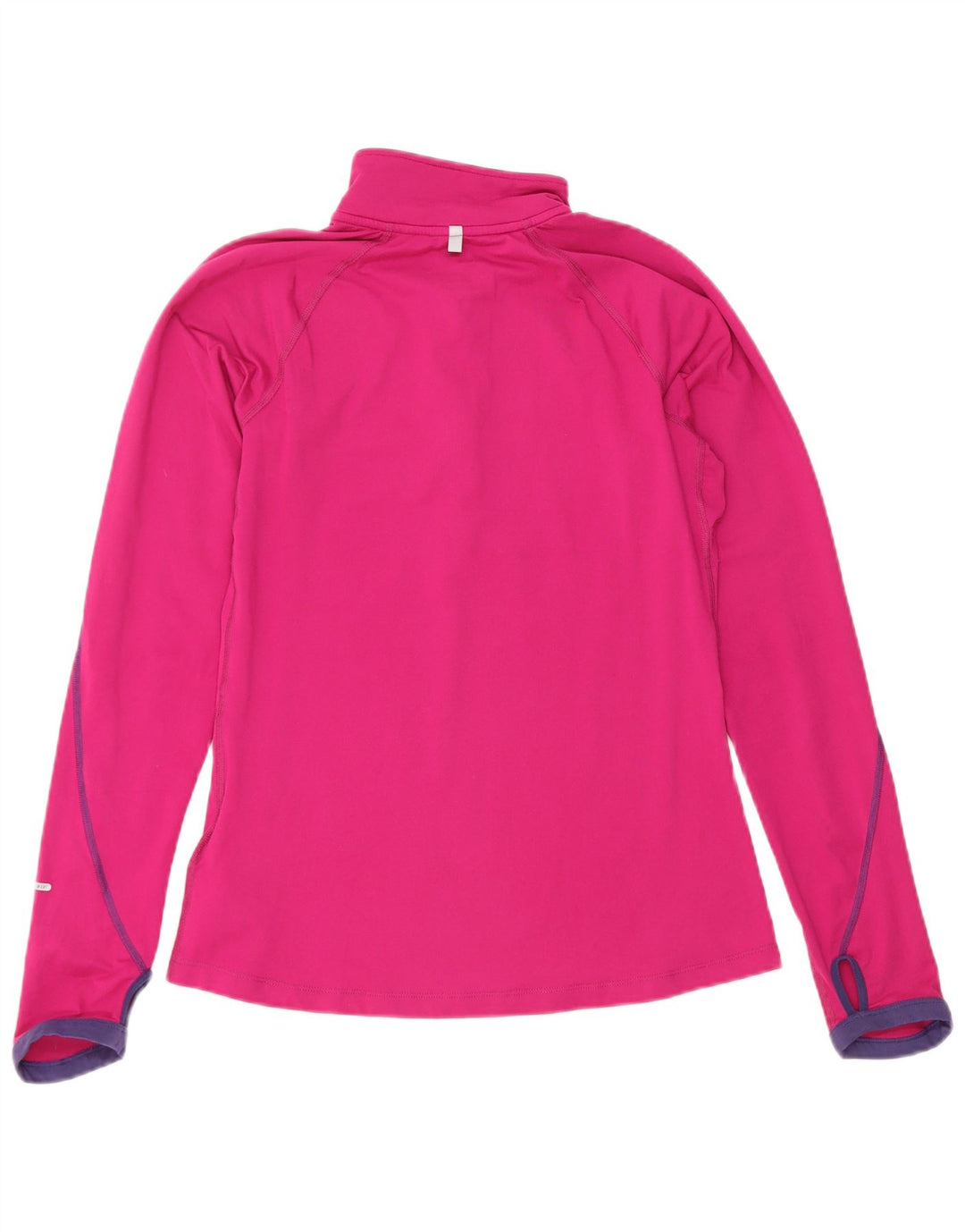 Top della tuta pullover con zip e collo Nike Dri Fit da donna UK 10 Small Rosa