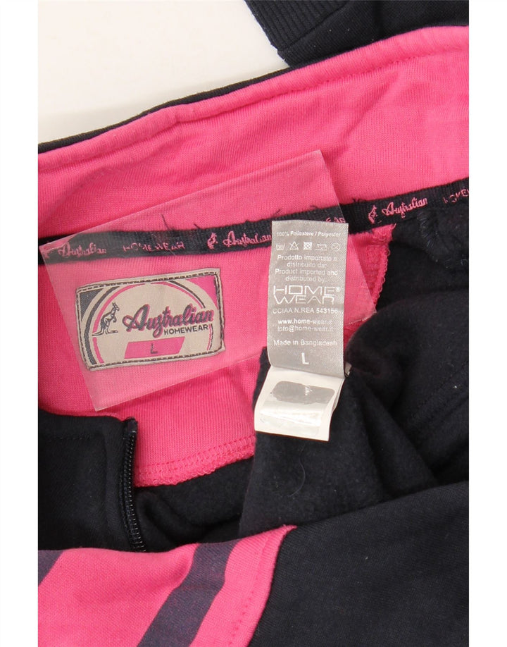 AUSTRALIAN L'ALPINA Giacca da tuta da donna UK 16 Large Blu Navy