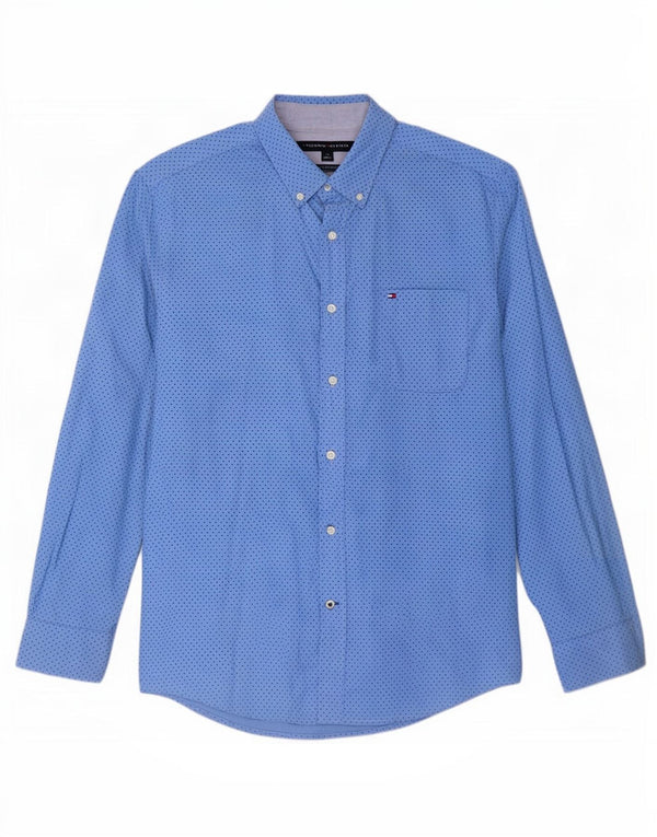 Camicia da uomo Tommy Hilfiger Classic Fit, grande cotone maculato blu