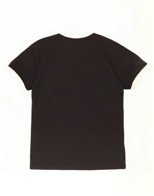 T-shirt Adidas da uomo Top media in cotone nero