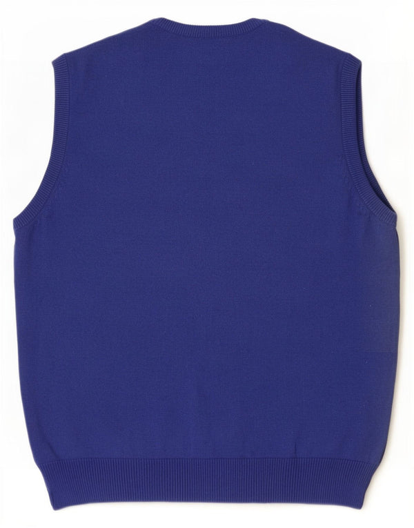 Canotta da uomo Marks & Spencer blu Harbour Vest grande in cotone